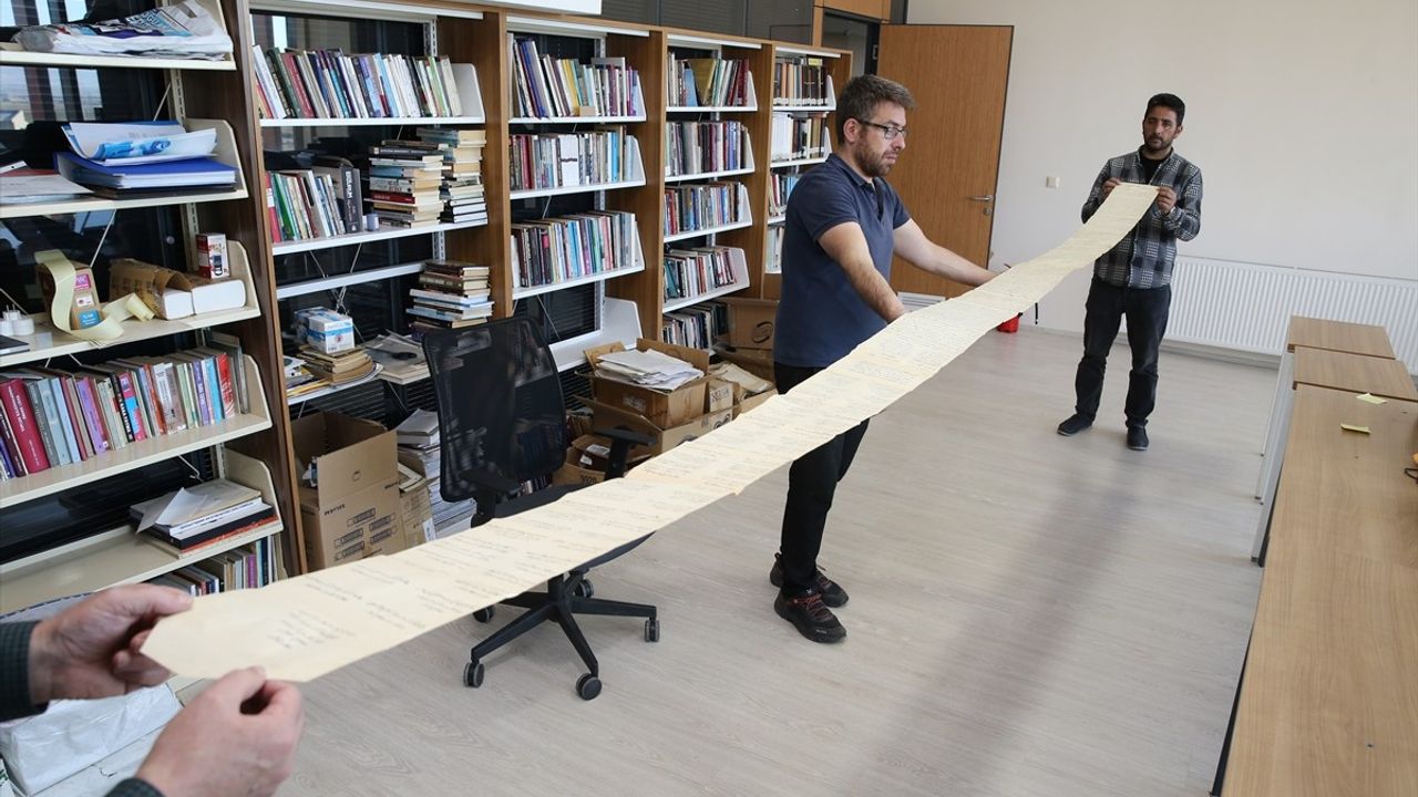 Erzurum'da Bulunan 4,5 Metrelik Fütüvvetname: Ahiliğin Kuralları Gün Yüzüne Çıkıyor