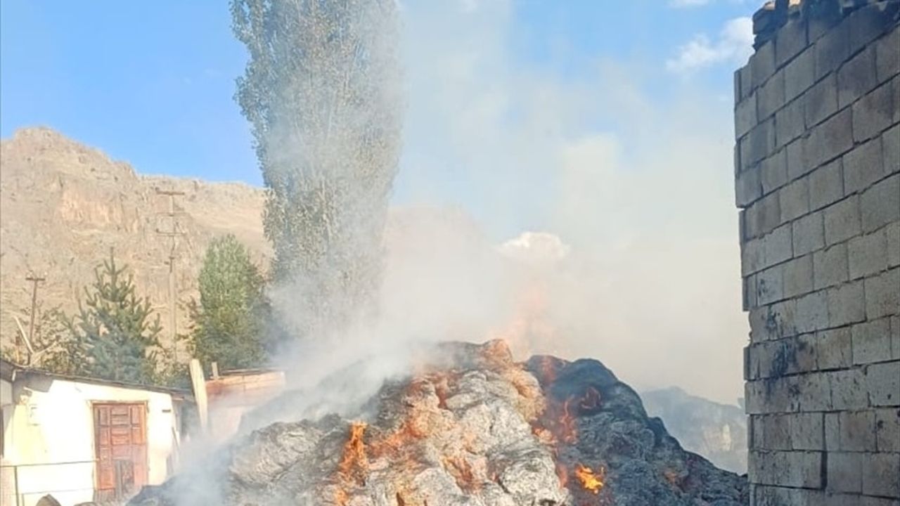 Erzurum Narman'da Göllü Mahallesi'nde çıkan yangında 3 ev kullanılamaz hale geldi