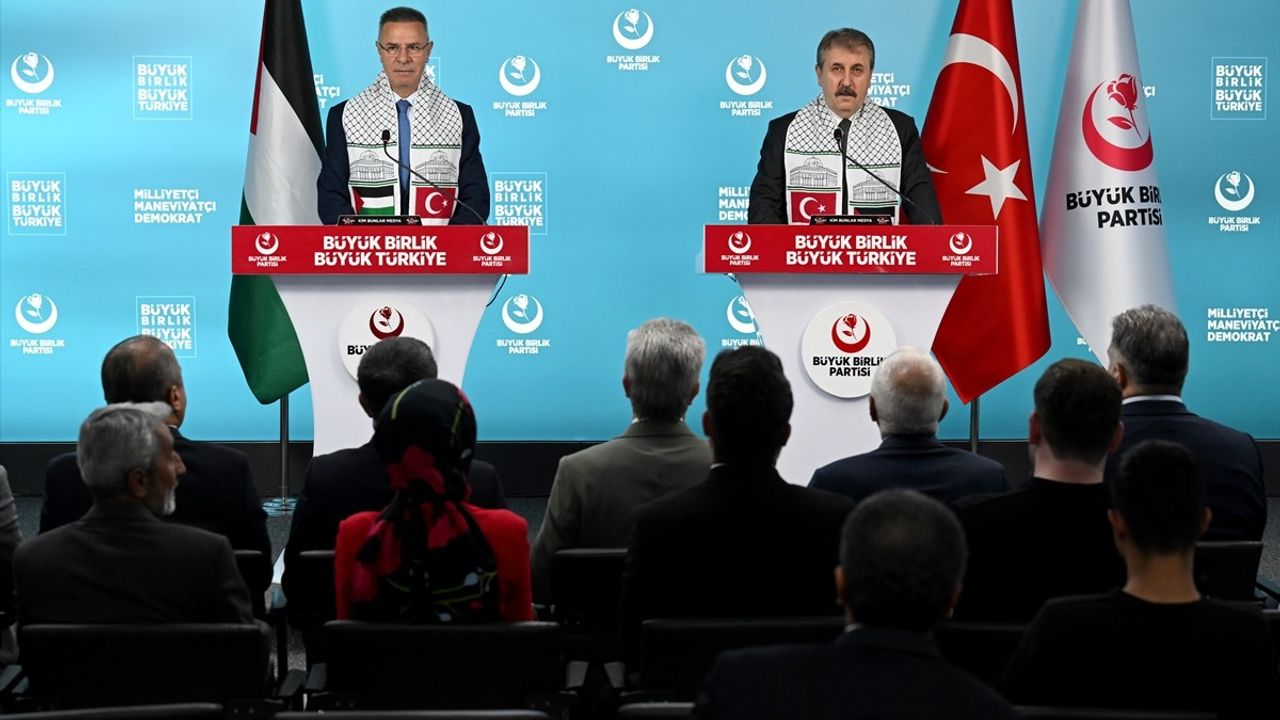 Filistin'in Ankara Büyükelçisi Faed Mustafa BBP Genel Başkanı Mustafa Destici'yi Ziyaret Etti