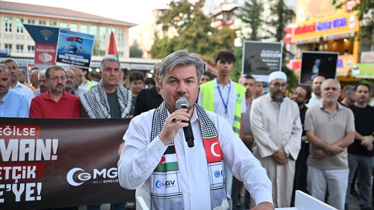 Gaziantep'te İsrail'in Yemen ve Gazze'ye Düzenlediği Saldırılar Protesto Edildi