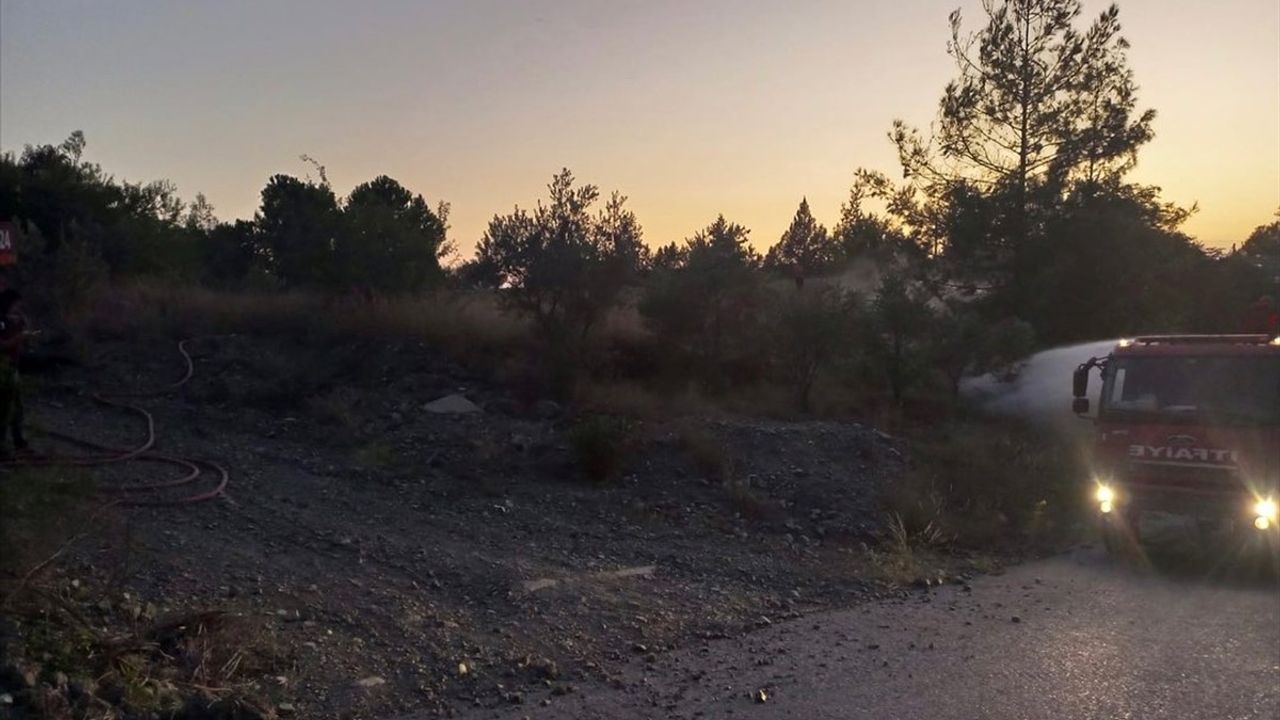 Hatay'ın Dörtyol ilçesinde Kuzuculu'da orman yangını büyümeden söndürüldü