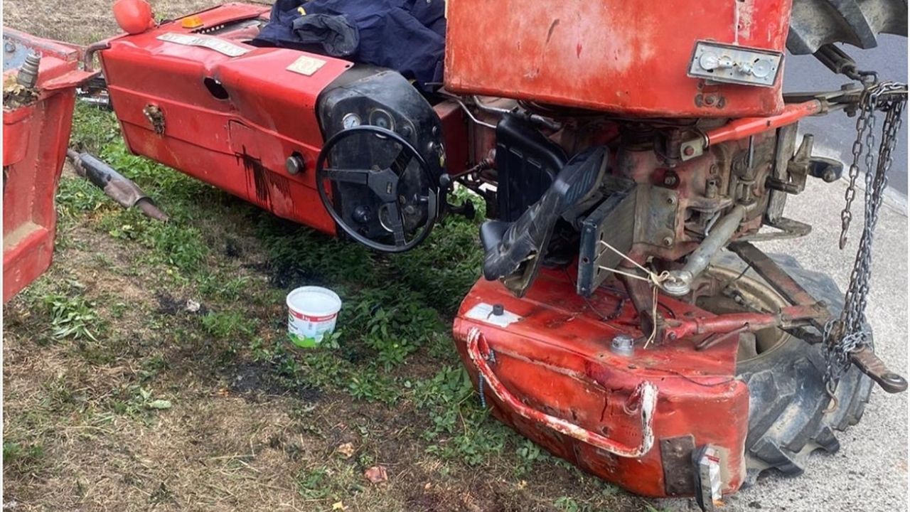 Kastamonu'nun Azdavay ilçesinde traktör devrildi: Sürücü ağır yaralandı