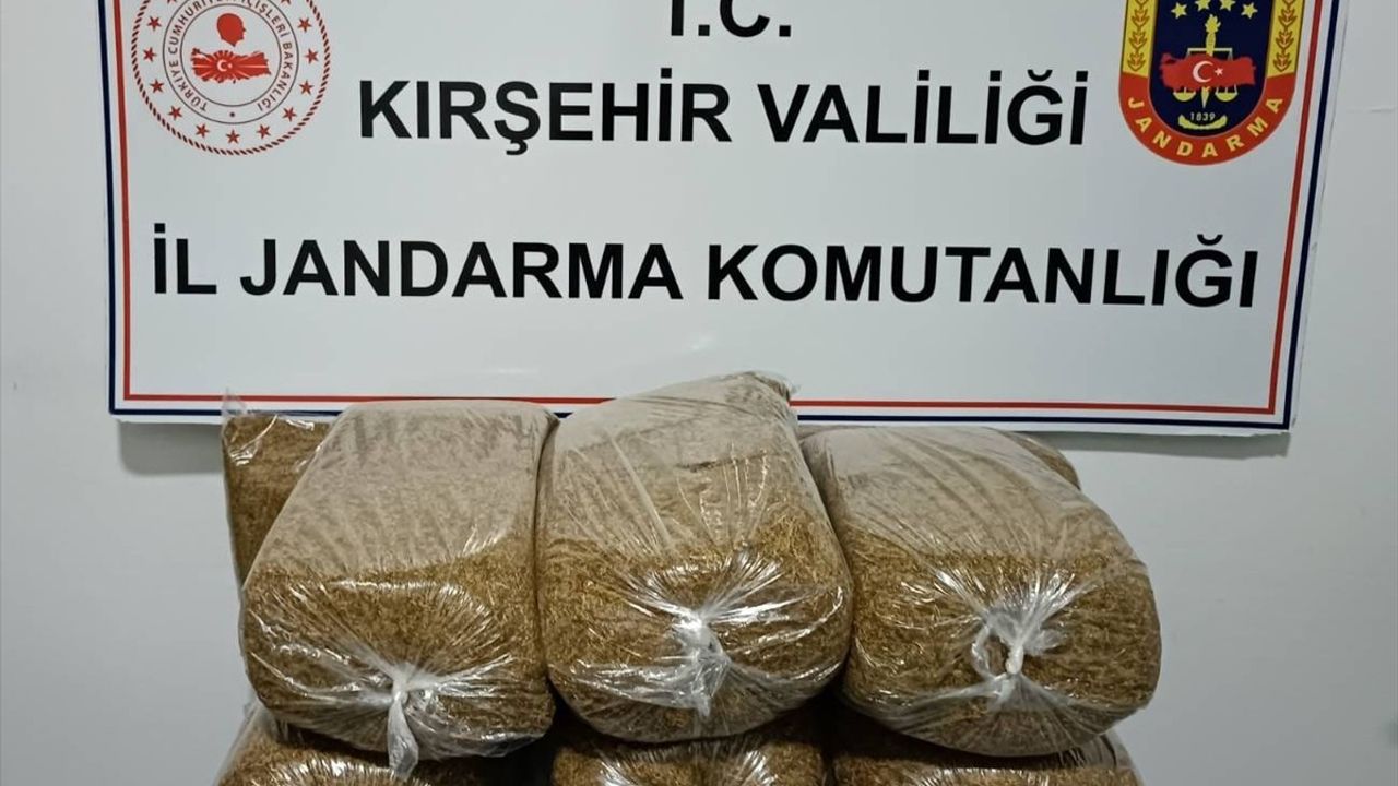 Kırşehir'de yolcu otobüsünde 42 kilogram kaçak kıyılmış tütün ele geçirildi