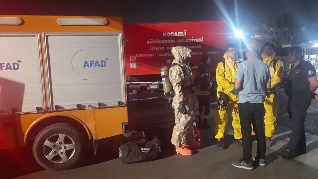 Kocaeli'de boya fabrikasındaki tanker sızıntısında ölçümler olumsuz değer göstermedi