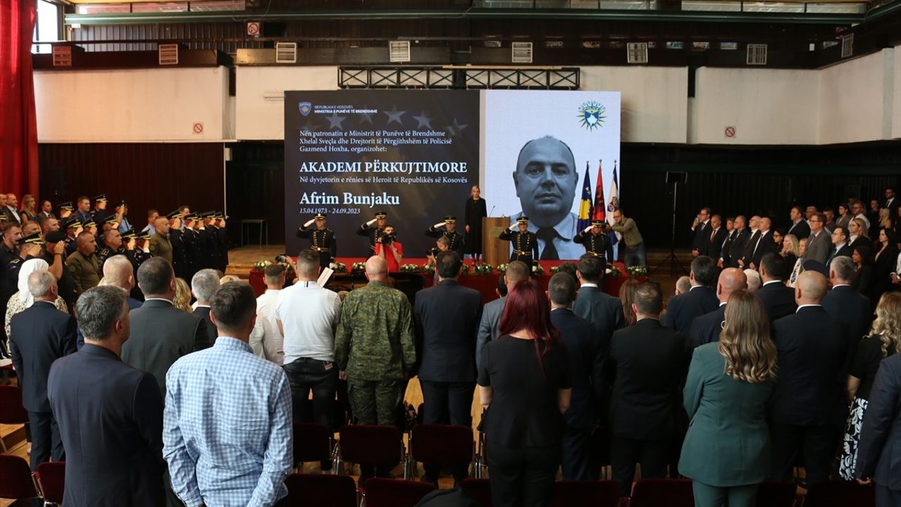Kosova'da 2023 Banjska saldırısında hayatını kaybeden polis memuru Afrim Bunjaku anıldı