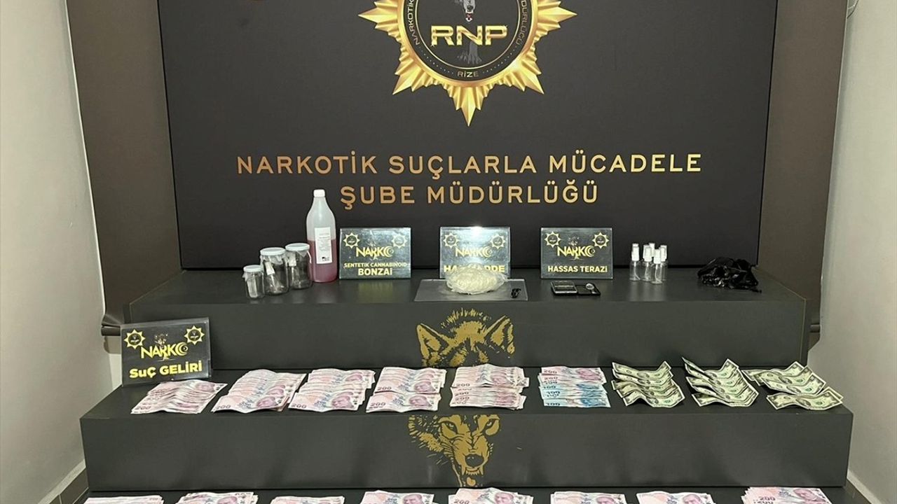 Rize'de uyuşturucu operasyonunda 10 kişi tutuklandı