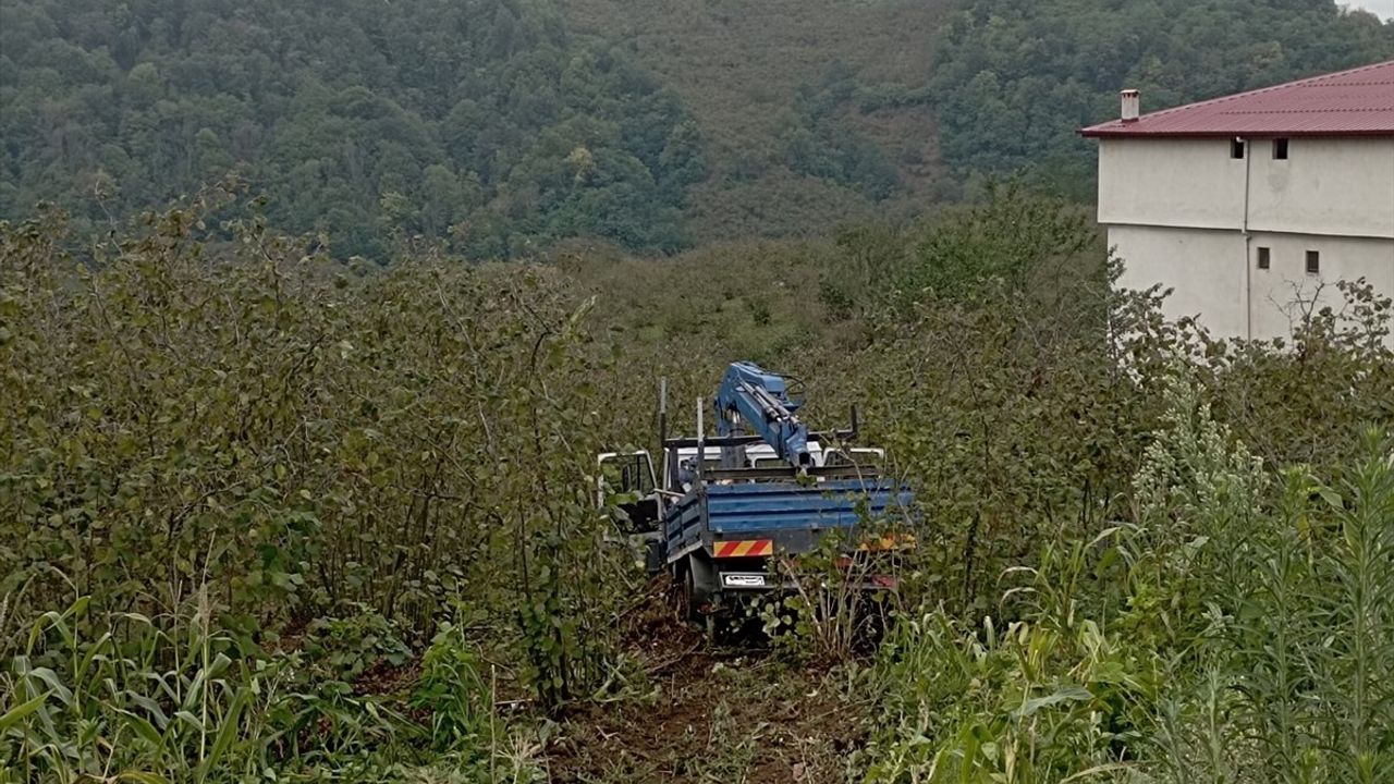 Samsun'da kamyonetin fındık bahçesine yuvarlanması sonucu 3 kişi yaralandı