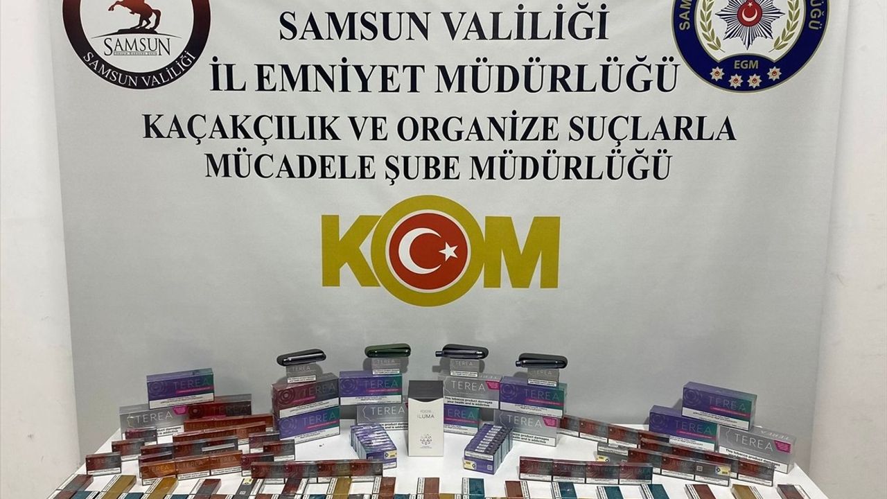 Samsun Tekkeköy'de Kaçak Tütün ve Elektronik Sigara Operasyonu: 4 Gözaltı