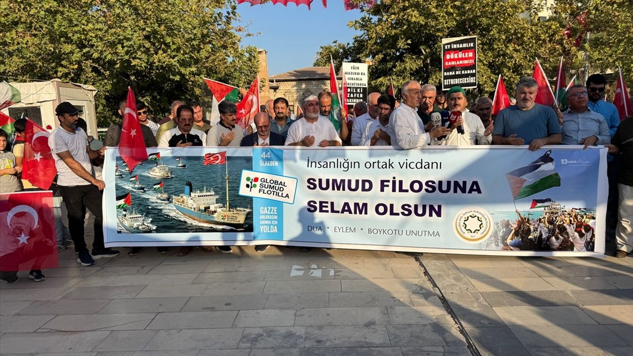 Şanlıurfa ve Kilis'te Filistin ile Küresel Sumud Filosu'na Destek Açıklamaları