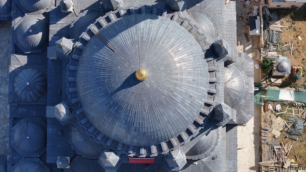 Selimiye Camisi restorasyonunda sona doğru: Kubbe kalem işleri dışındaki çalışmalar tamamlandı