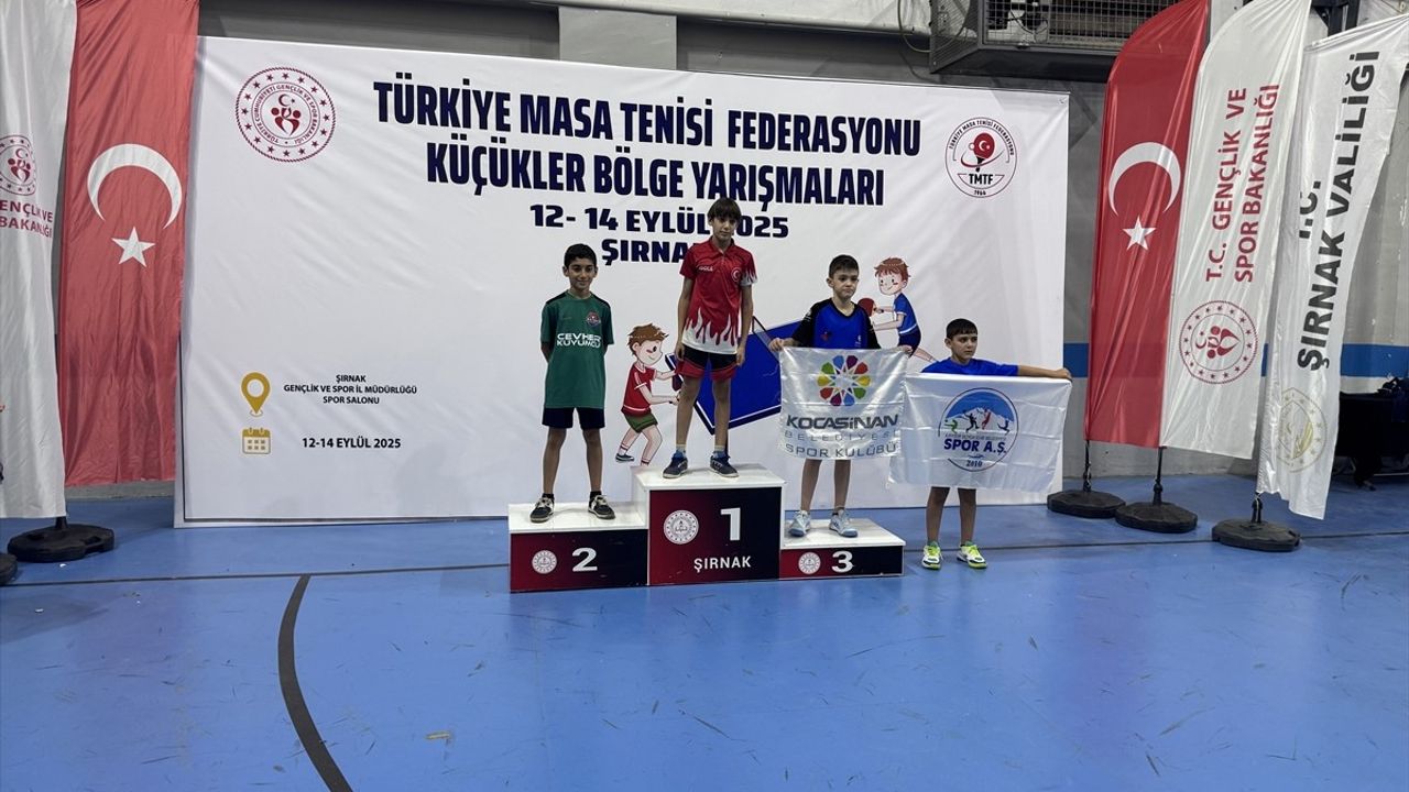 Şırnak'ta Masa Tenisi Küçükler Bölge Şampiyonası Sona Erdi: Takım ve Ferdi Sonuçlar