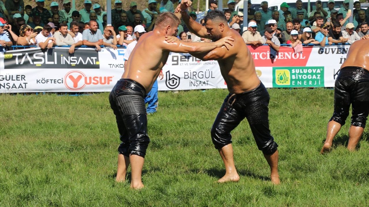 Suluova’da 1 Eylül Festivali kapsamında 470 pehlivanla yağlı güreş düzenlendi