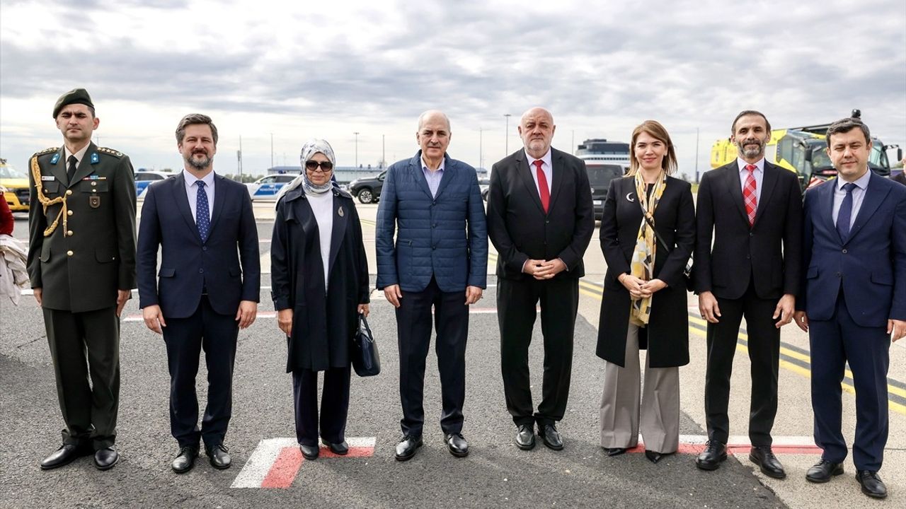 TBMM Başkanı Numan Kurtulmuş resmi temaslar için Budapeşte'ye gitti