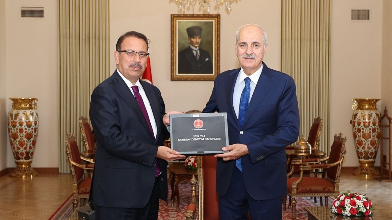TBMM Başkanı Numan Kurtulmuş, Sayıştay Başkanı Metin Yener'i kabul etti