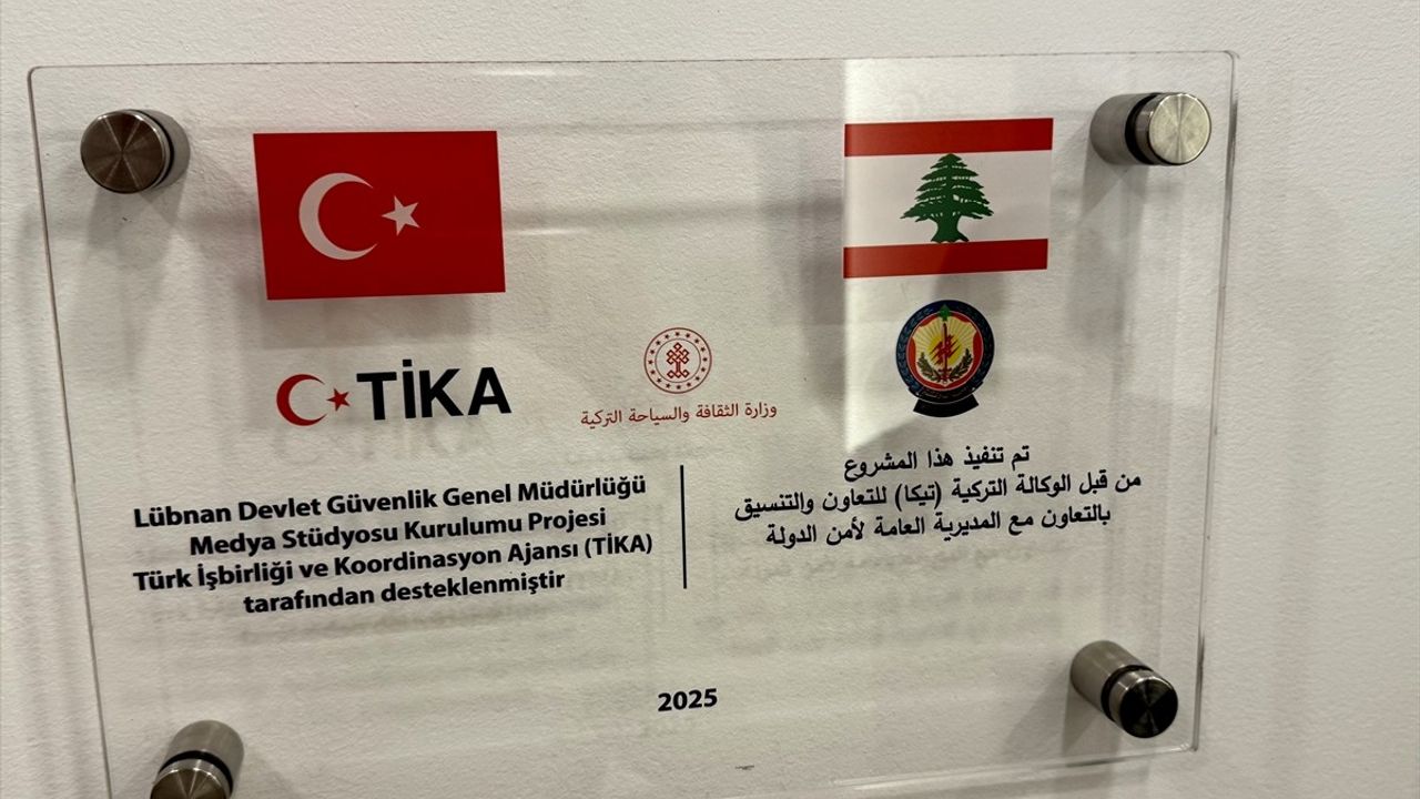 TİKA, Lübnan Devlet Güvenlik Müdürlüğü'ne Modern Medya Stüdyosu Kurdu