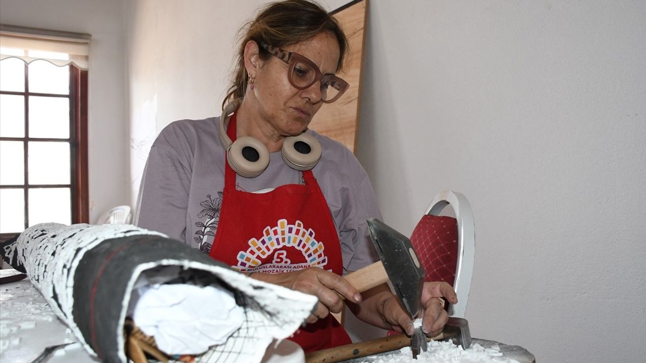 Adana'da 5. Uluslararası Çağdaş Mozaik Sempozyumu 'Özgürlük Yolu' temasıyla devam ediyor