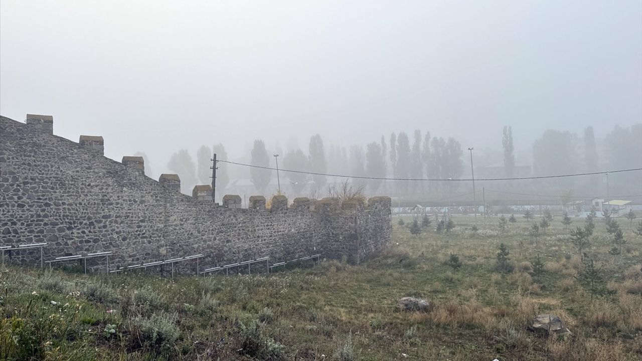 Ardahan'da sabaha doğru etkili olan sis görüş mesafesini azalttı