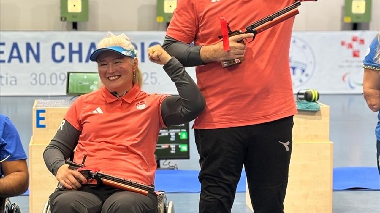 Aysel Özgan ve Murat Oğuz, Para Atıcılık Avrupa Şampiyonası'nda altın madalya kazandı