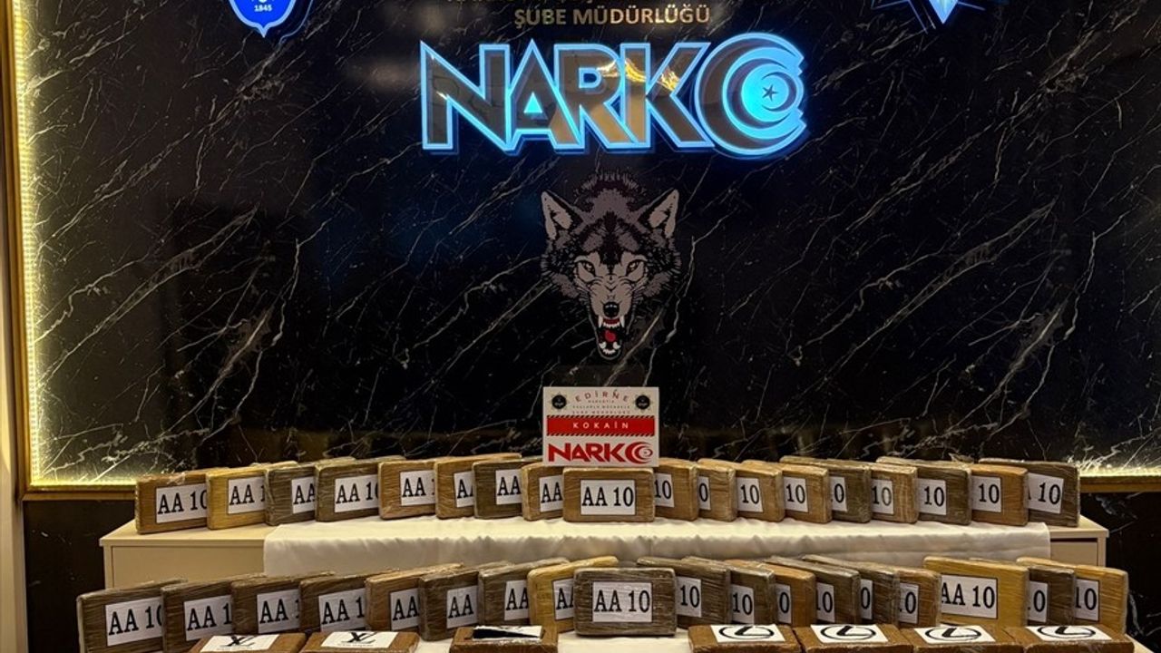 Edirne'de tırda 68 kilo 650 gram kokain ele geçirildi