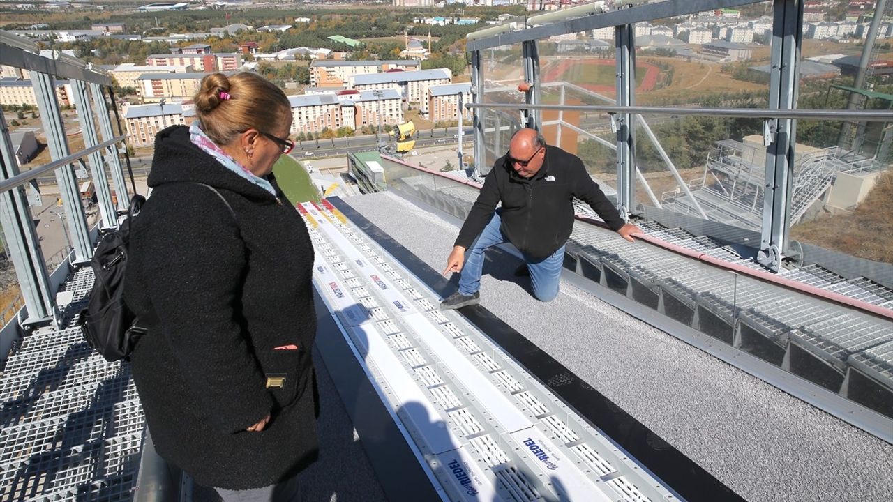 Erzurum'daki kayakla atlama kuleleri yeni soğutma sistemiyle 12 ay antrenman ve uluslararası yarışma kapasitesine kavuşuyor