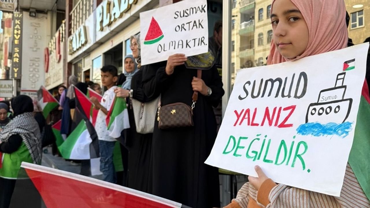 Hakkari ve Bitlis'te Küresel Sumud Filosu'na yapılan saldırılar protesto edildi