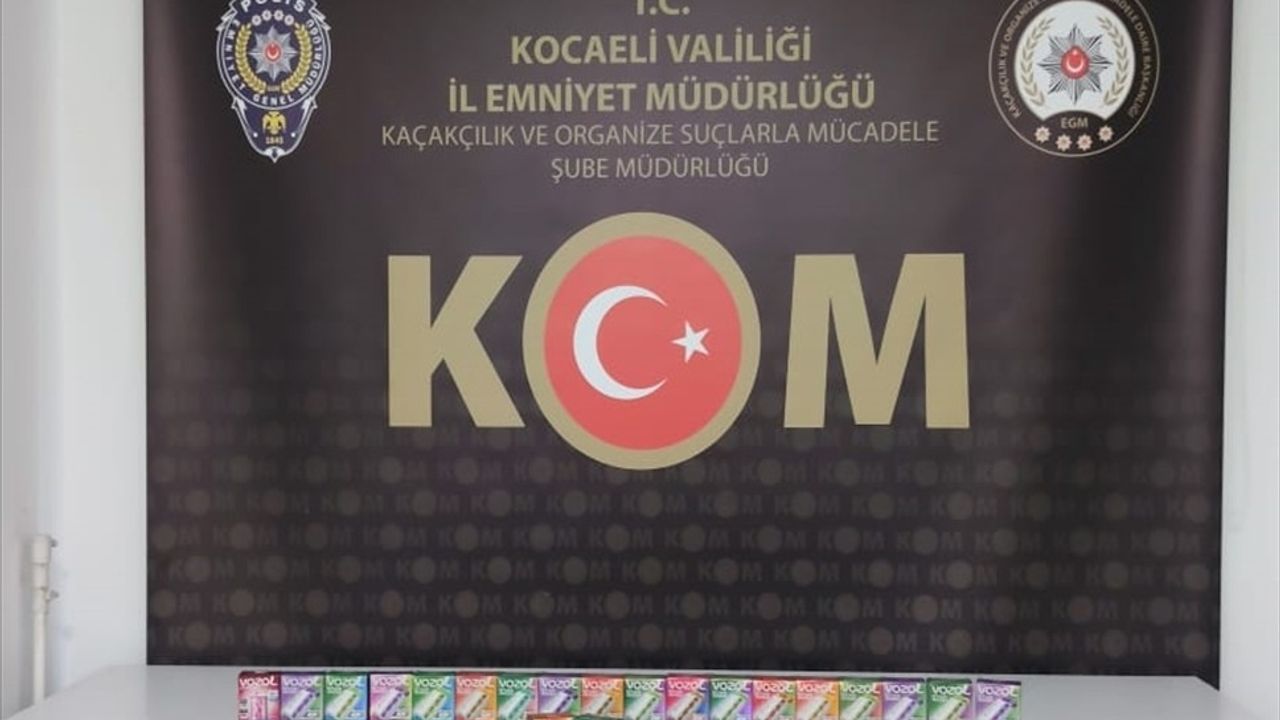 Kocaeli’de 2 ton kıyılmış kaçak tütün ve 107 elektronik sigara ele geçirildi
