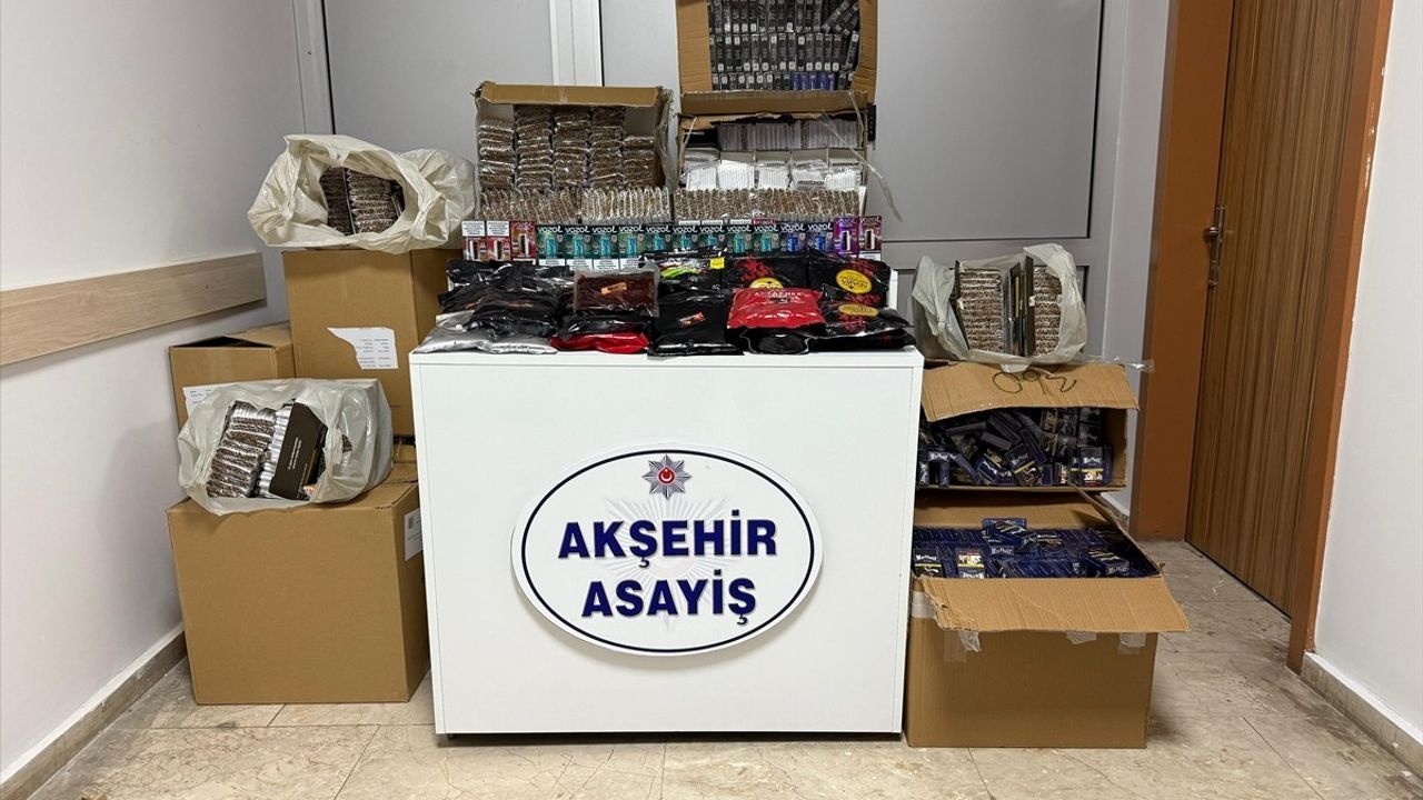 Konya Akşehir'de kaçakçılık operasyonu: 300 bin lira değerinde ürün ele geçirildi, 1 kişi tutuklandı