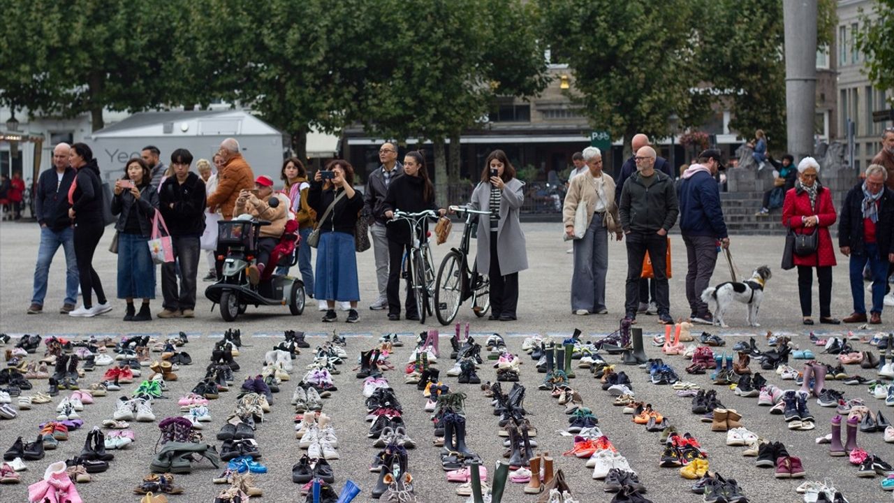 Maastricht'te Gazze'de Ölen Filistinli Çocuklar ve Gazeteciler İçin Anma