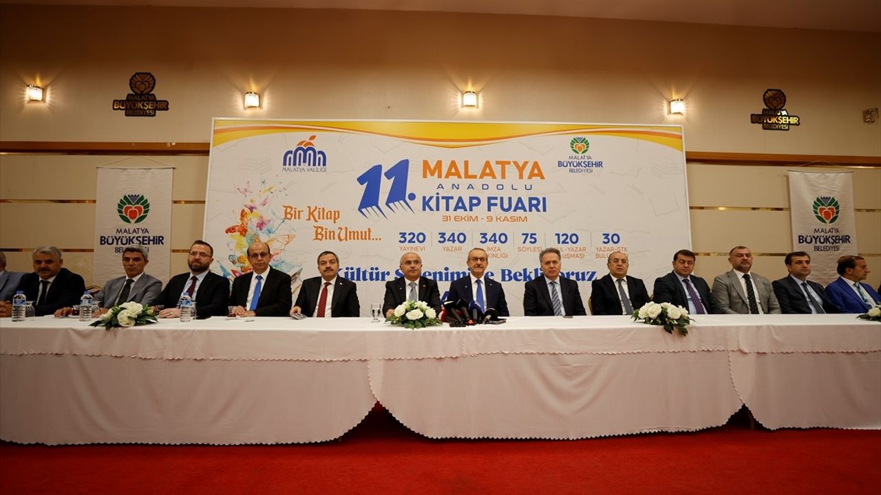 Malatya Anadolu Kitap Fuarı 31 Ekim'de başlıyor: 11. edisyon "Bir Kitap Bir Umut" temasıyla
