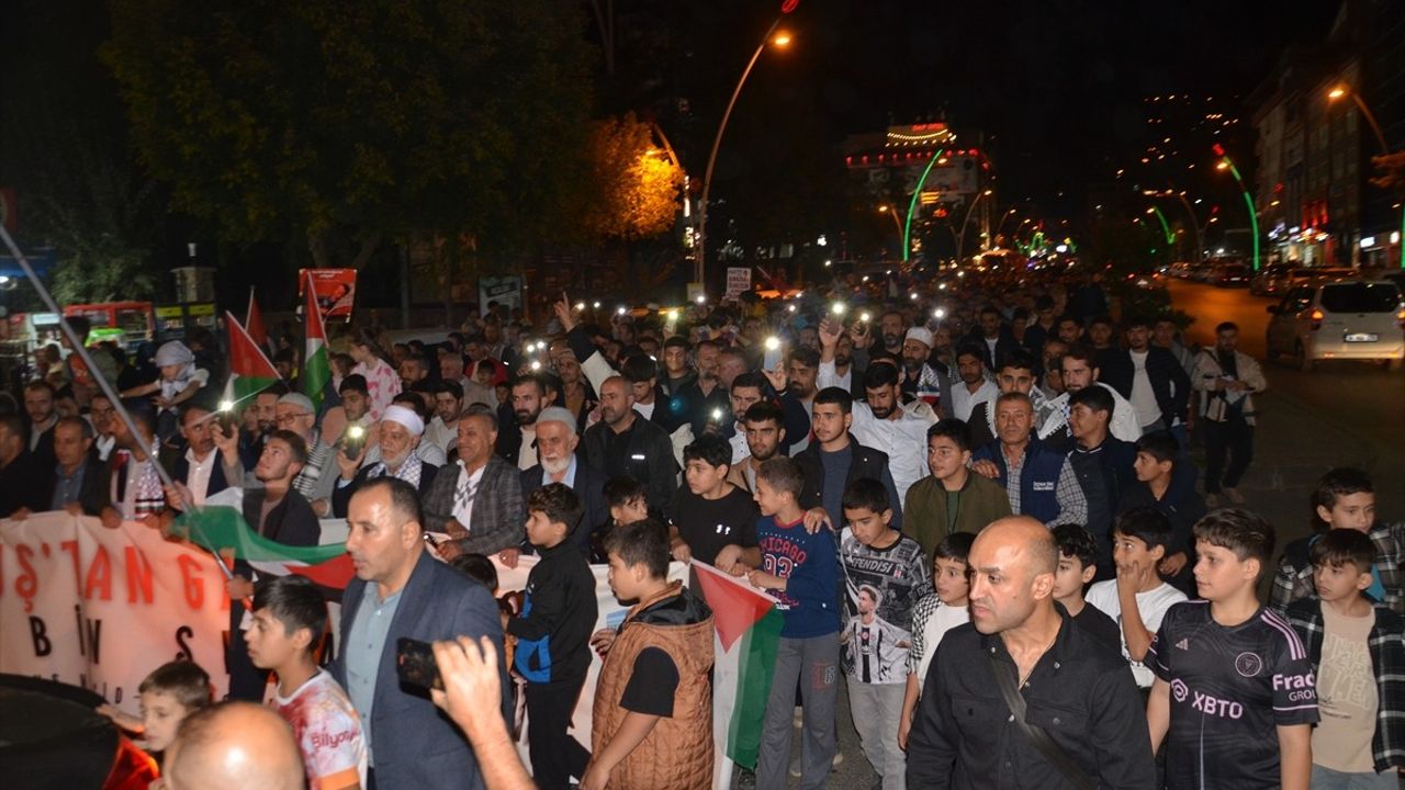 Muş'ta Mescid-i Aksa Platformu Gazze'ye Saldırıları Protesto Etti