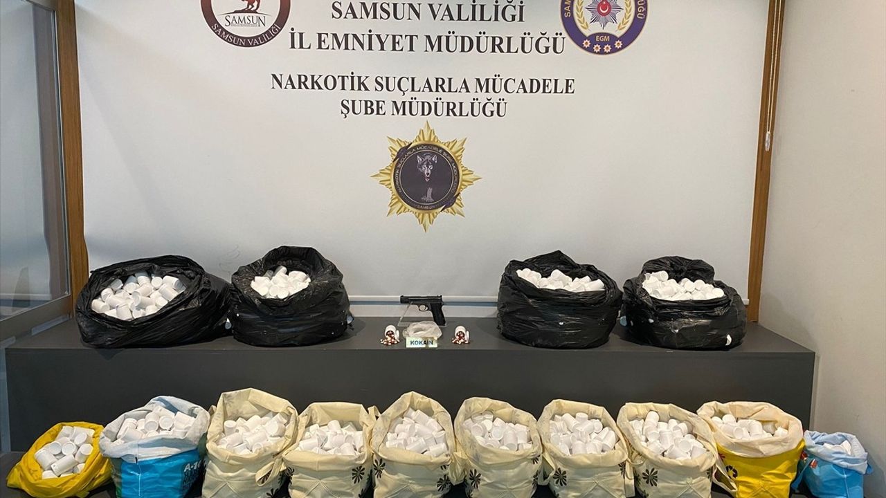 Samsun Atakum'da 105 bin 279 uyuşturucu hap ele geçirildi: 5 kişi gözaltında