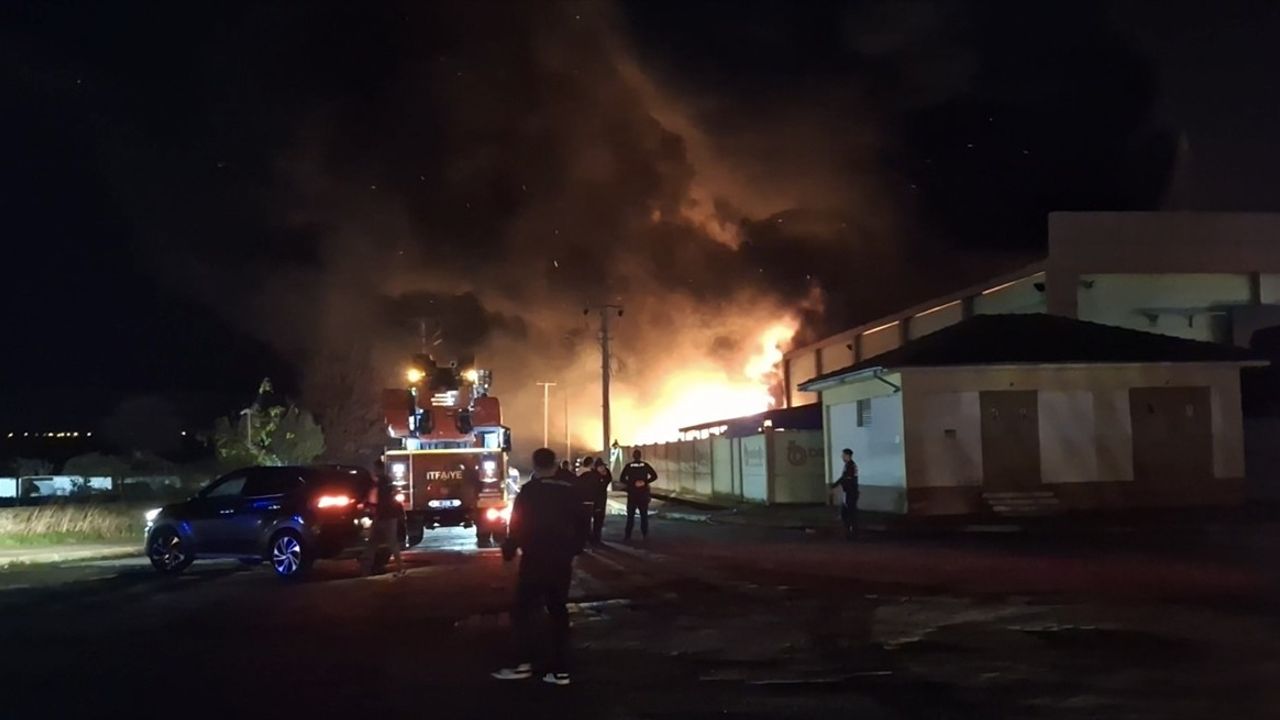Samsun Bafra'daki geri dönüşüm fabrikasında çıkan yangın kontrol altına alındı