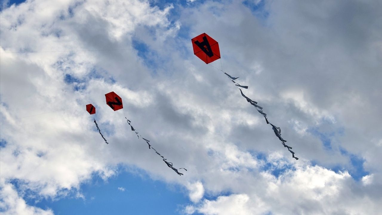 Samsun'da LÖSEV gönüllülerinden "Atam İzindeyiz" temalı uçurtma şenliği