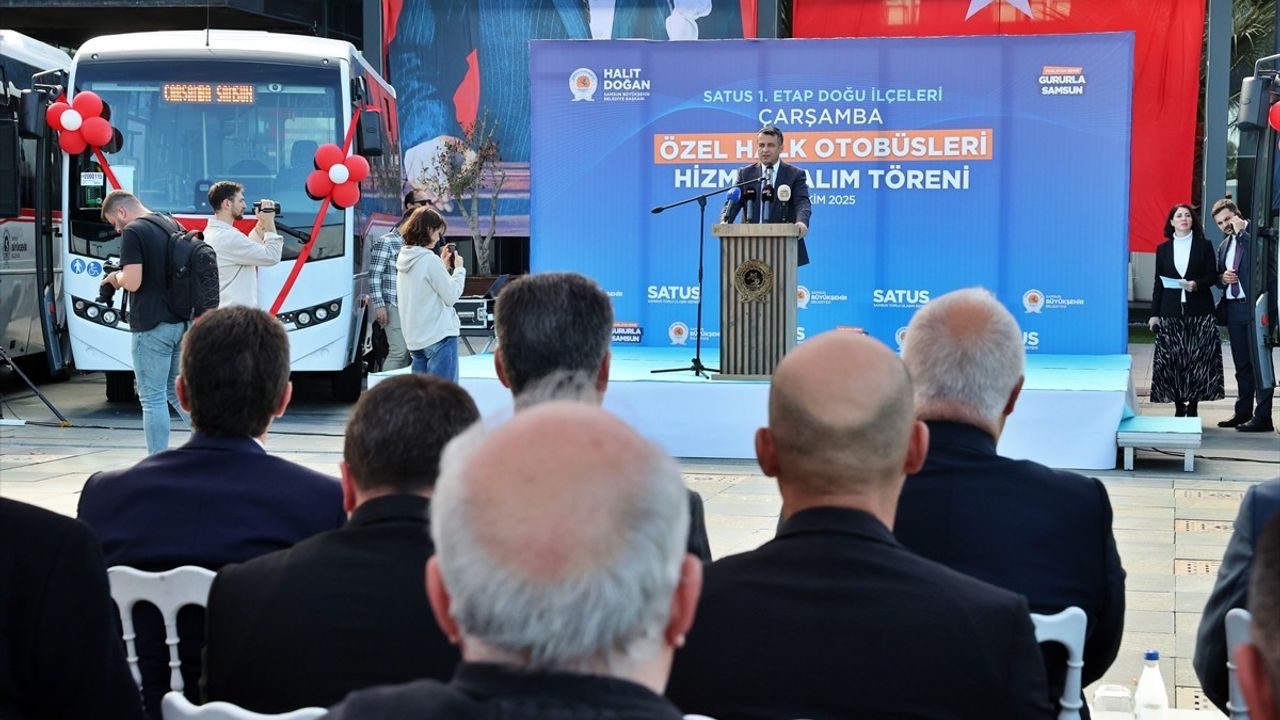 Samsun'da SATUS Projesi Başladı: Çarşamba ve Terme'ye 7 Yeni Otobüs Hizmete Alındı