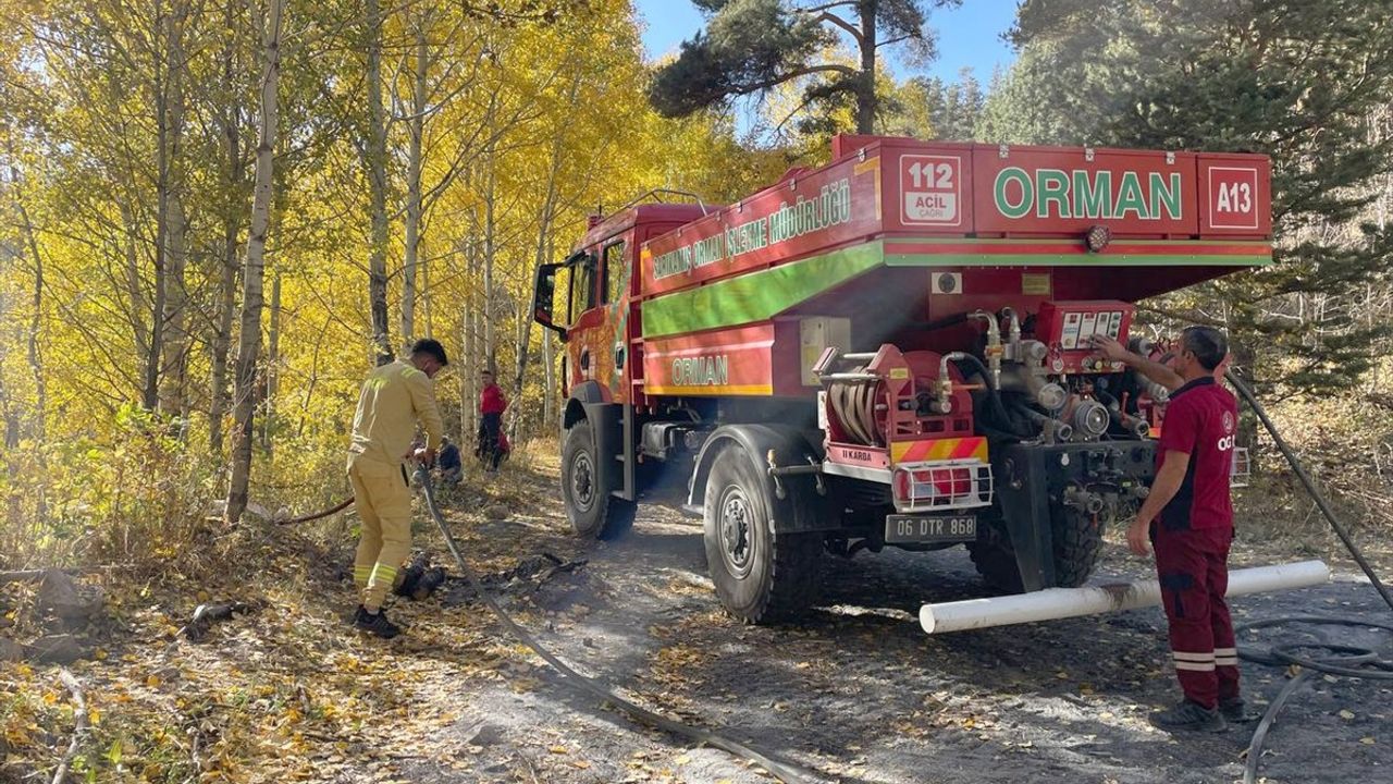 Sarıkamış'ta örtü yangını: Mescitli'de yaklaşık 1,5 hektar zarar gördü