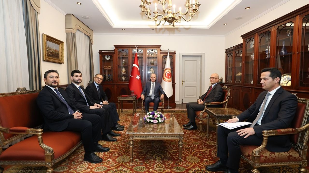 TBMM Başkanı Numan Kurtulmuş, TÜRKPA Genel Sekreteri Ramil Hasan'ı kabul etti