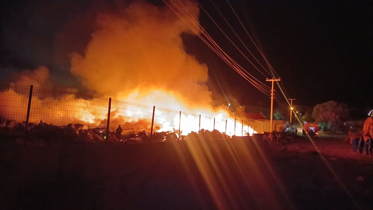 Tekirdağ Kapaklı'da belediyeye ait atık toplama merkezinde yangın — müdahale sürüyor