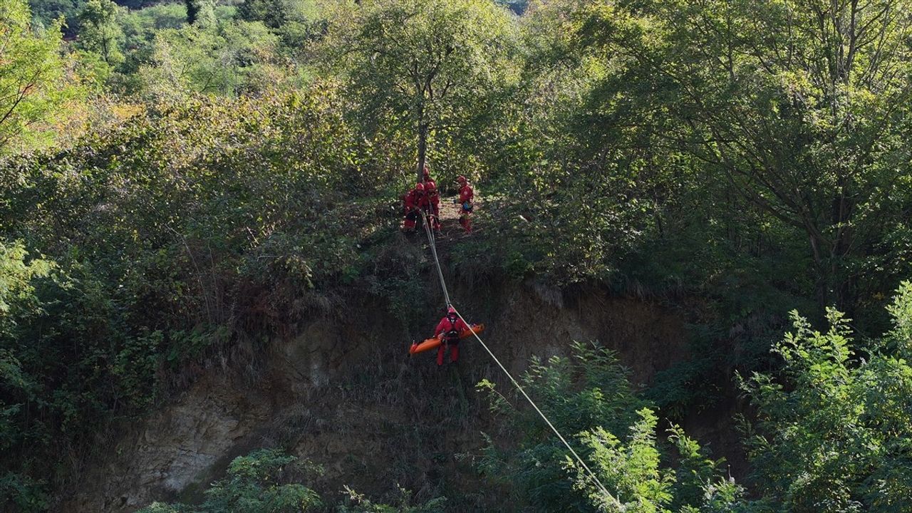 Trabzon'da TAMP kapsamında sel ve heyelan tatbikatı gerçekleştirildi