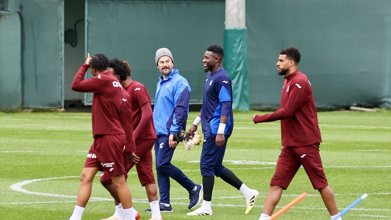Trabzonspor, Çaykur Rizespor maçı hazırlıklarını Mehmet Ali Yılmaz Tesisleri'nde sürdürdü
