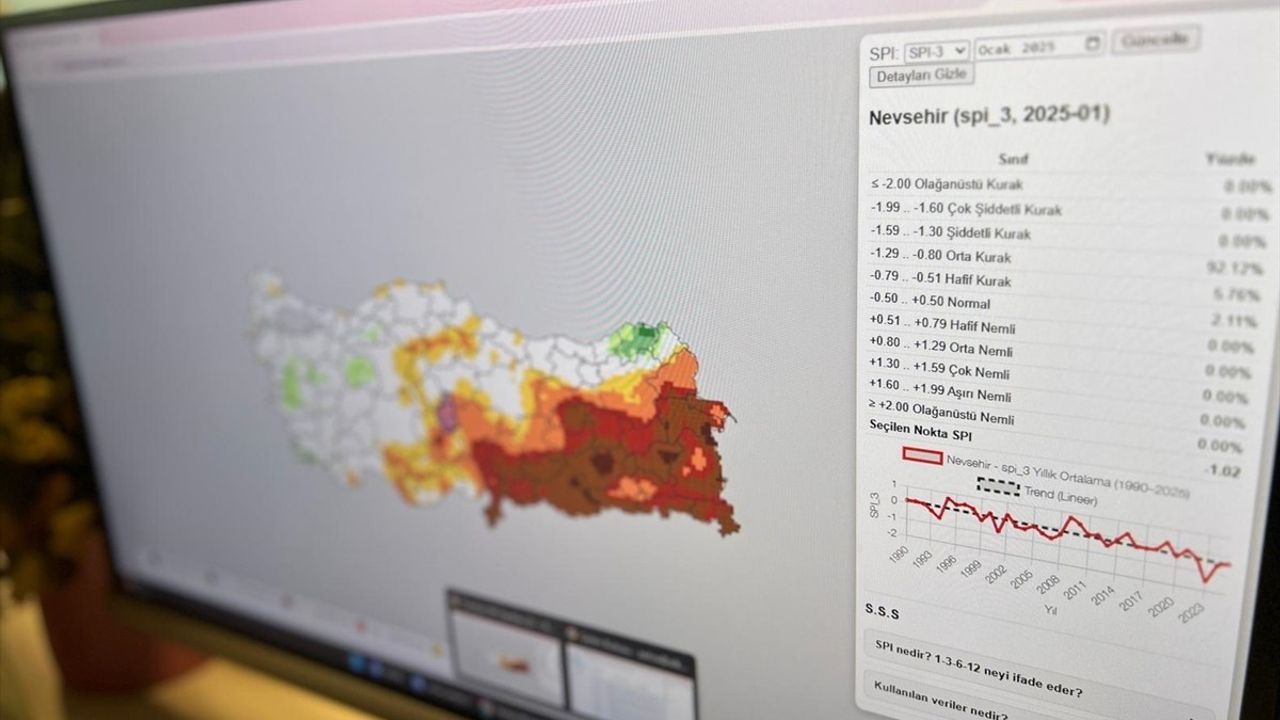 Türkiye'de 1990–2025 il ve ilçe bazlı kuraklık verileri interaktif haritada erişime açıldı