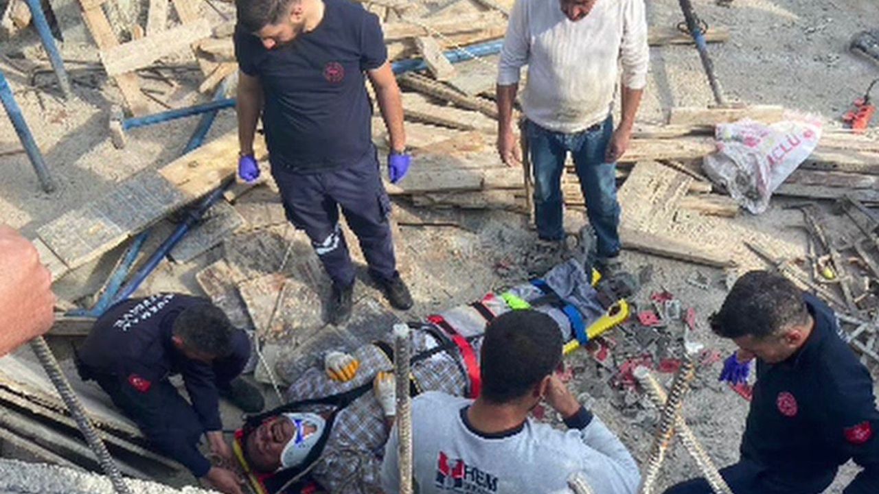 Adıyaman'da inşaat işçisi bodrum katına düşerek yaralandı