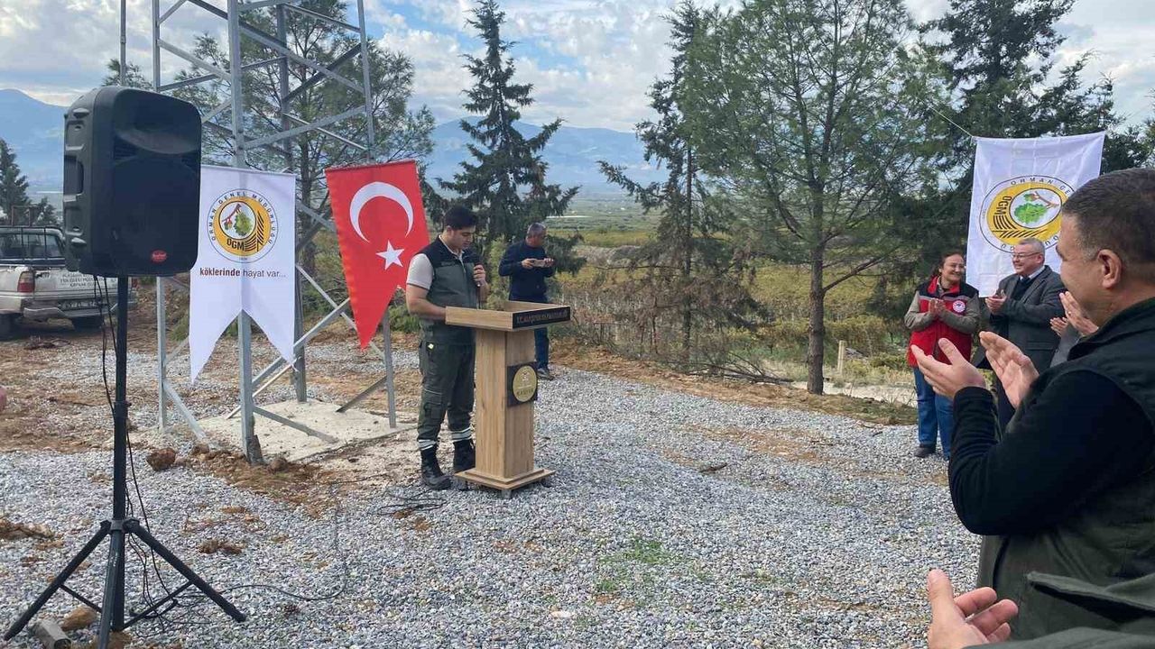 Alaşehir'de 11 Kasım Milli Ağaçlandırma Günü'nde 3 bin fıstık çamı dikildi