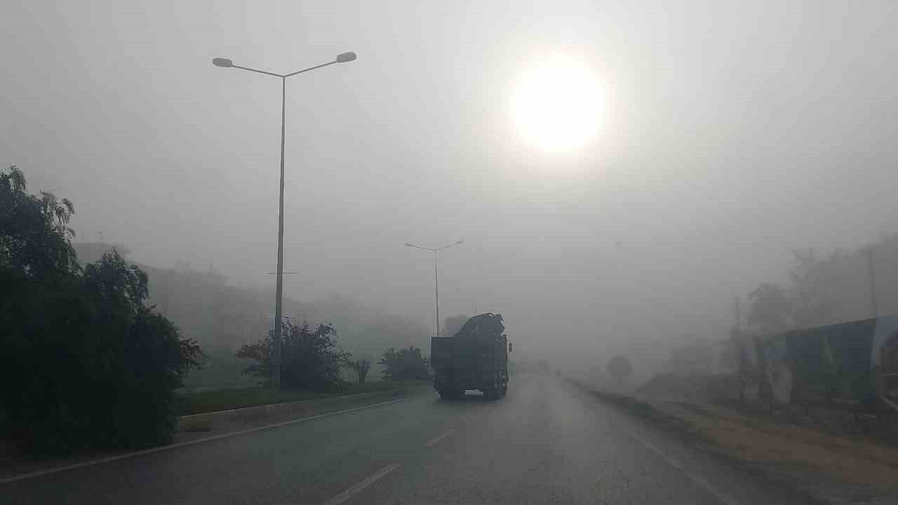 Aydın-Çine Karayolu'nda Yoğun Sis Trafik Akışını Etkiledi