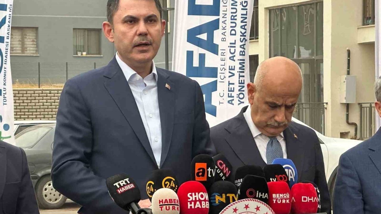 Bakan Kurum: 2025 sonuna kadar Türkiye genelinde 453 bin konut teslim edilecek — Adıyaman İndere'de inceleme