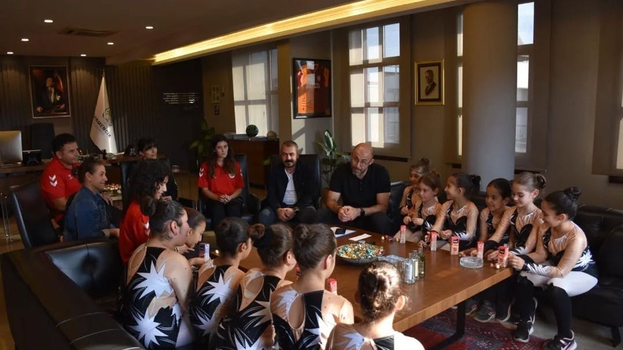 Başkan Burak Zencirci, Germencik'te jimnastik öğrencileriyle buluştu