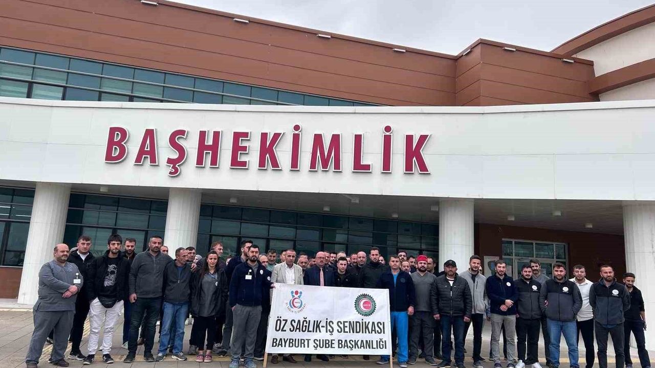 Bayburt Devlet Hastanesi'nde temizlik görevlisine mesai arkadaşı tarafından darp iddiası