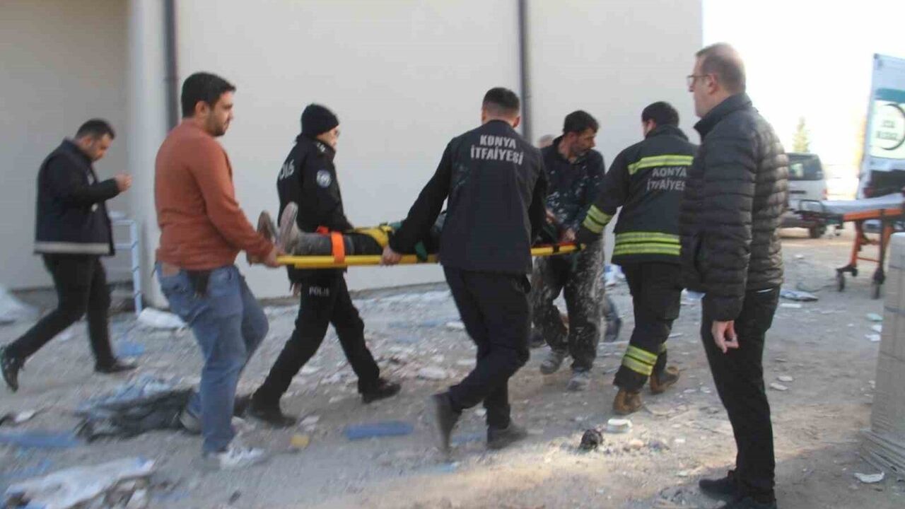 Beyşehir'de 5 katlı inşaattan asansör boşluğuna düşen Suriye uyruklu kişi yaralandı