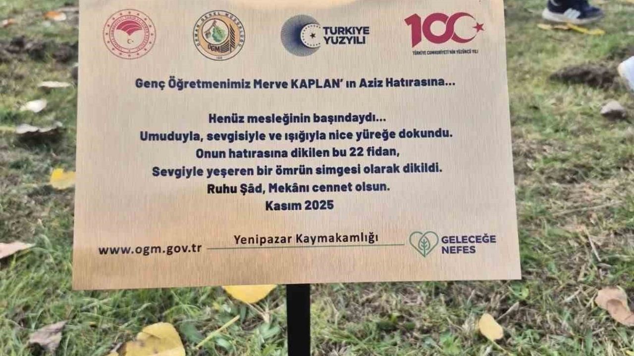 Bilecik'te Özel Eğitim Öğretmeni Merve Kaplan Anısına 72 Fidan Dikildi