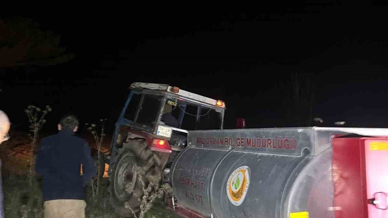 Bolu'da Gürçam Köyü Yakınlarında Orman Yangını Köylü ve Orman Ekiplerinin Müdahalesiyle Söndürüldü