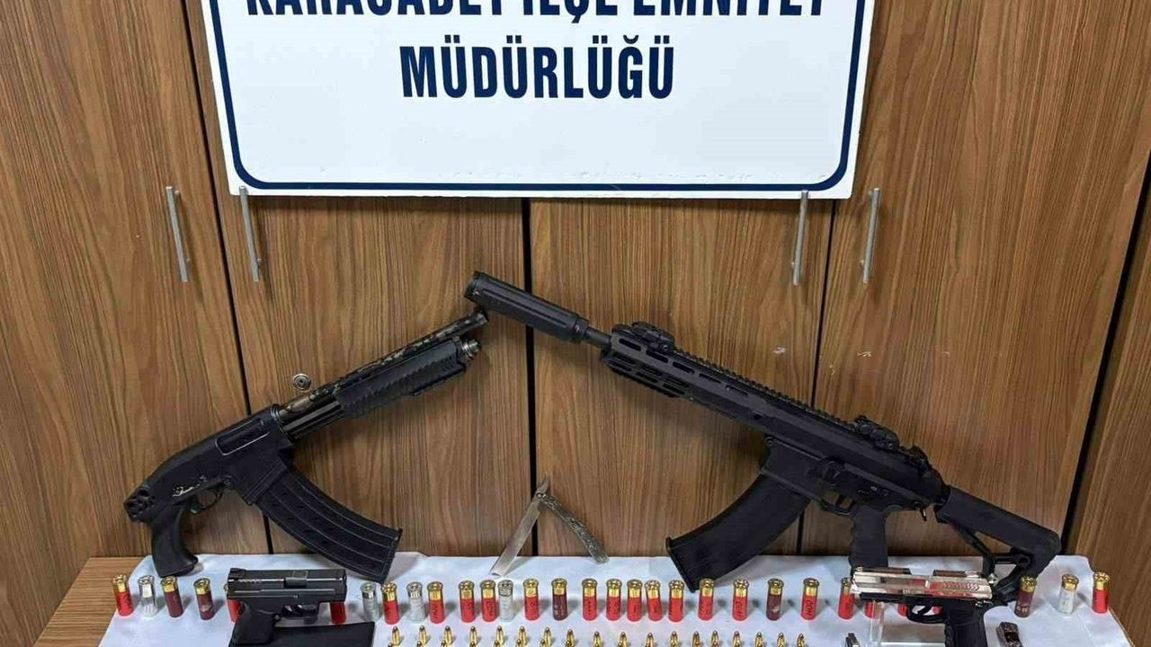 Bursa Karacabey'de ruhsatsız silah ve mühimmat operasyonu